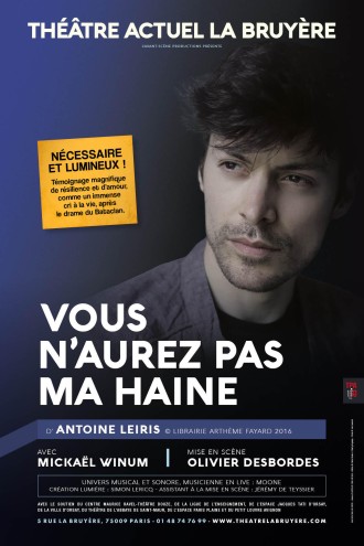 Affiche pour Vous n'aurez pas ma haine